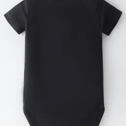 BLUSHES Christmas Theme 100% Cotton Half Sleeves Merry Christmas Text Printed Onesie - Black image 3