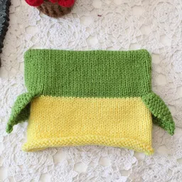 Woonie Hand Knit Bird Designed Applique Detailed Cap - Green - Circumference - 50 Cms image 2