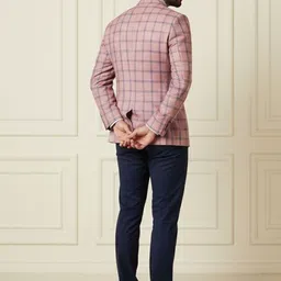 INVICTUS Checked Notched Lapel Long Sleeves Single Breasted Blazer image 2