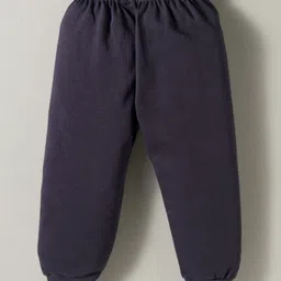 Teddy Interlock Knit Full Sleeves T-Shirt & Joggers Set with Teddy Print - Olive Green image 5