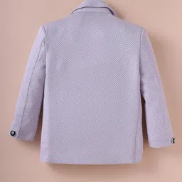 Dapper Dudes Half Sleeves Typography Printed Tee & Pant With Blazer - Lilac image 5