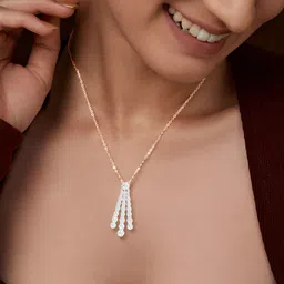MINUTIAE Rose Gold-Plated Artificial Stones Studded Necklace-picture-19