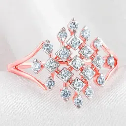 GIVA 14k Rose Gold Spectacular Lab Grown Diamond Ring-picture-33