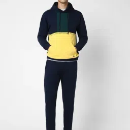 Peter England Navy Regular Fit Colour Block Co-Ord Sets-image-91