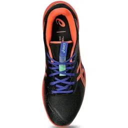 Asics Men's SOLUTION SPEED FF 3 PADEL Black & Vivid Coral Tennis Shoes image 4