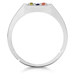 Clara Navratna Stone Nine Gems 92.5 Sterling Silver Ring image 2