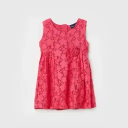 Juniors by Lifestyle Fuchsia Pink Applique Dress-image-0