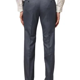 Raymond Grey Slim Fit Checks Trousers image 2