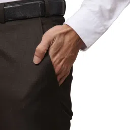 Raymond Brown Slim Fit Checks Trousers image 5