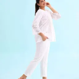 Go Colors! Off-White Plain Pants image 3