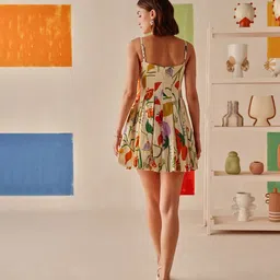 Sage by Mala Women Floral Printed Fit & Flare Mini Bailee Dress image 3