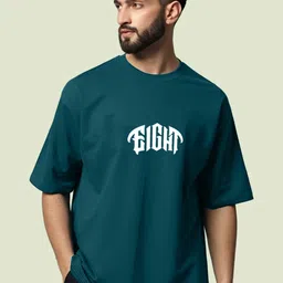 AUSK Typography Printed Round Neck Cotton Oversized T-shirt image 2
