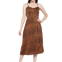 Global Republic Gold & Black Printed Dress-image-80