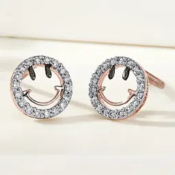 P.N.Gadgil Jewellers Jolly Shine 18 kt Rose Gold Stud Diamond Earring For Woman-picture-46