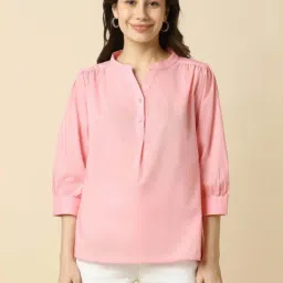 Allen Solly Pink Cotton Regular Fit Top-picture-34