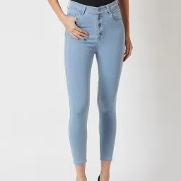 Miss Chase Light Blue Cotton Jeans image 1
