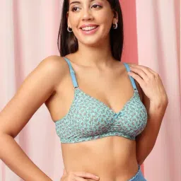 Clovia Blue Printed T-Shirt Bra-picture-27