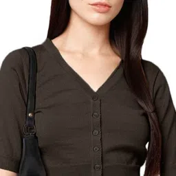 BAESD Women Woollen Crop Cardigan image 3