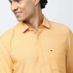 Peter England Casuals Yellow Slim Fit Shirt image 4