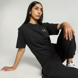 Puma Black Cotton Printed Sports T-Shirt-picture-45