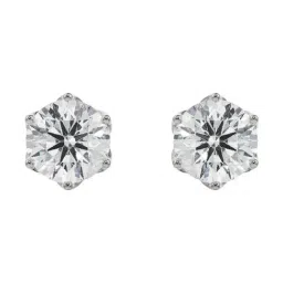 Emori 14k White Gold & Lab Grown Diamond 1.5 CT Petal Solitaire Stud Earrings-picture-35