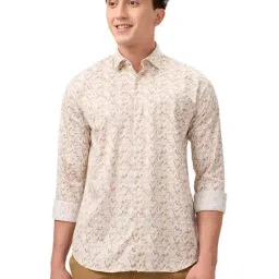 Park Avenue Brown Cotton Slim Fit Printed Casual Shirt-image-41