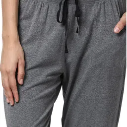 Enamor Grey Textured Joggers image 4