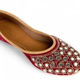 Truffle Collection Women's Maroon Juttis image 5