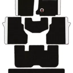 Elegant Duo Black And White Carpet Car Mat Compatible With Kia Carens-image-53