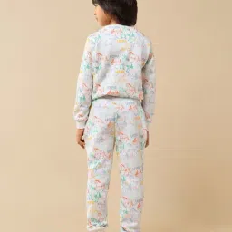 U.S. Polo Assn. Boys White Cotton Printed Joggers image 2