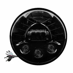 Oswin Gold OG-6-1 75 W 17.78 cm (7 Inch) Round White LED Headlight with Hi/Low Beam for Bullet, Harley Davidson & Jeep Wrangler-image-25