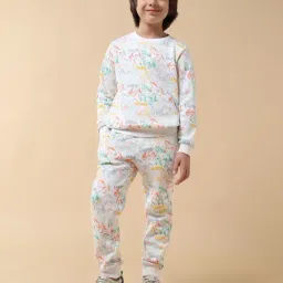 U.S. Polo Assn. Boys White Cotton Printed Joggers image 4