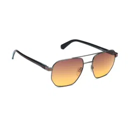 CALVIN KLEIN JEANS Gold UV Protection Geometric Sunglasses for Men image 3