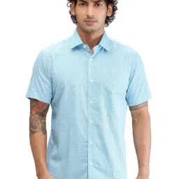 Colorplus Blue Regular Fit Printed Shirt-picture-22