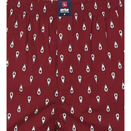 UnderJeans by Spykar Maroon Printed Boxers image 4