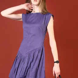 LIMEROAD Women 1 Solid Above Knee Length A-Line Dress-image-26