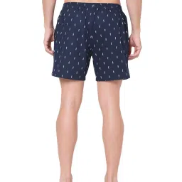 UnderJeans by Spykar Navy Blue Printed Boxers image 2
