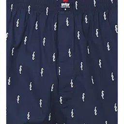 UnderJeans by Spykar Navy Blue Printed Boxers image 4