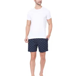 UnderJeans by Spykar Navy Blue Printed Boxers image 5