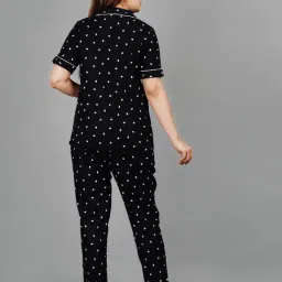 TREND ME Black Cotton Printed Night Suit image 2
