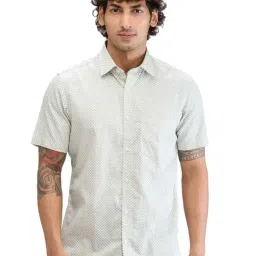 Colorplus Yellow Regular Fit Printed Shirt-image-24