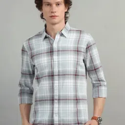 Bushirt Spanish Grey Regular Fit Checks Shirt-picture-42
