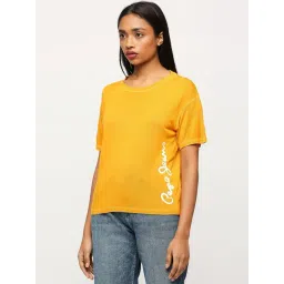 Pepe Jeans Yellow Logo Print T-Shirt image 3