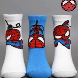 Yellow Bee Boys Pack Of 3 Patterned Ankle Length Socks-image-84