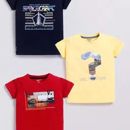Annie Boys Combo Of 3 Graphic Printed Regular Round Neck T-shirt-picture-22