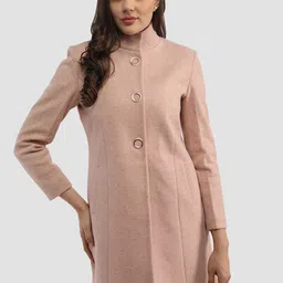 PROTEX Women Solid Single Breasted Winter Wear Woollen Overcoat-picture-13