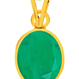 Clara Green Emerald 4.8cts Panchdhatu Navratna Pendant-image-22