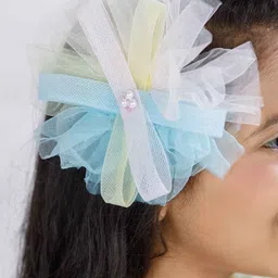 The Lush Affair Solid Floral Net Fit & Flare Dress image 2