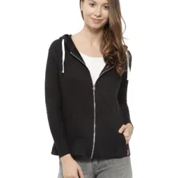 Campus Sutra Black Full Sleeves Hoodie-picture-13