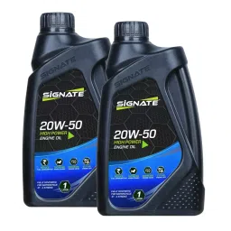 SIGNATE High Power Engine Oil 20W-50 1 L For Bikes (Pack of 5) image 1